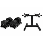 Mancuernas ajustables 20 kg con rack HARDEN